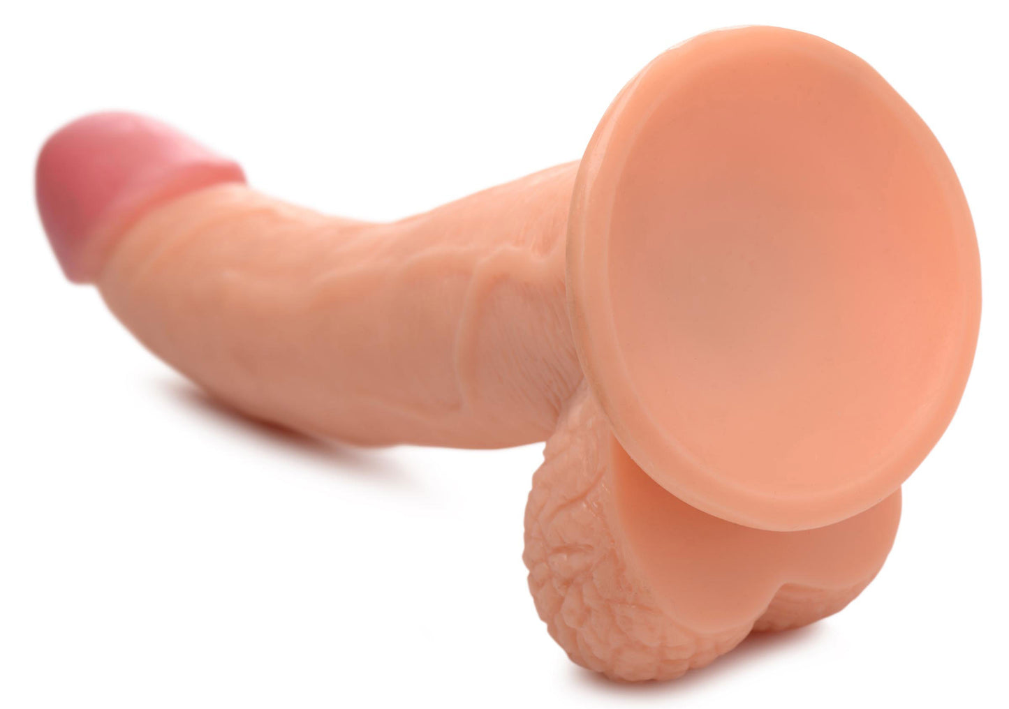 Pop Pecker 7.5 Inch Dildo With Balls - Light