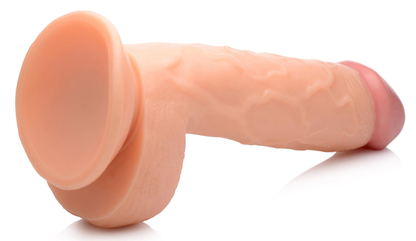 Pop Pecker 8.25 Inch Dildo With Balls - Light