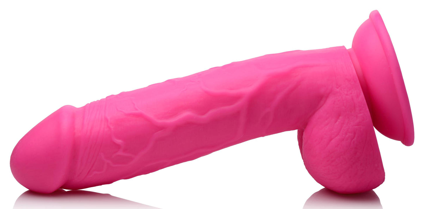 Pop Pecker 8.25 Inch Dildo With Balls - Pink