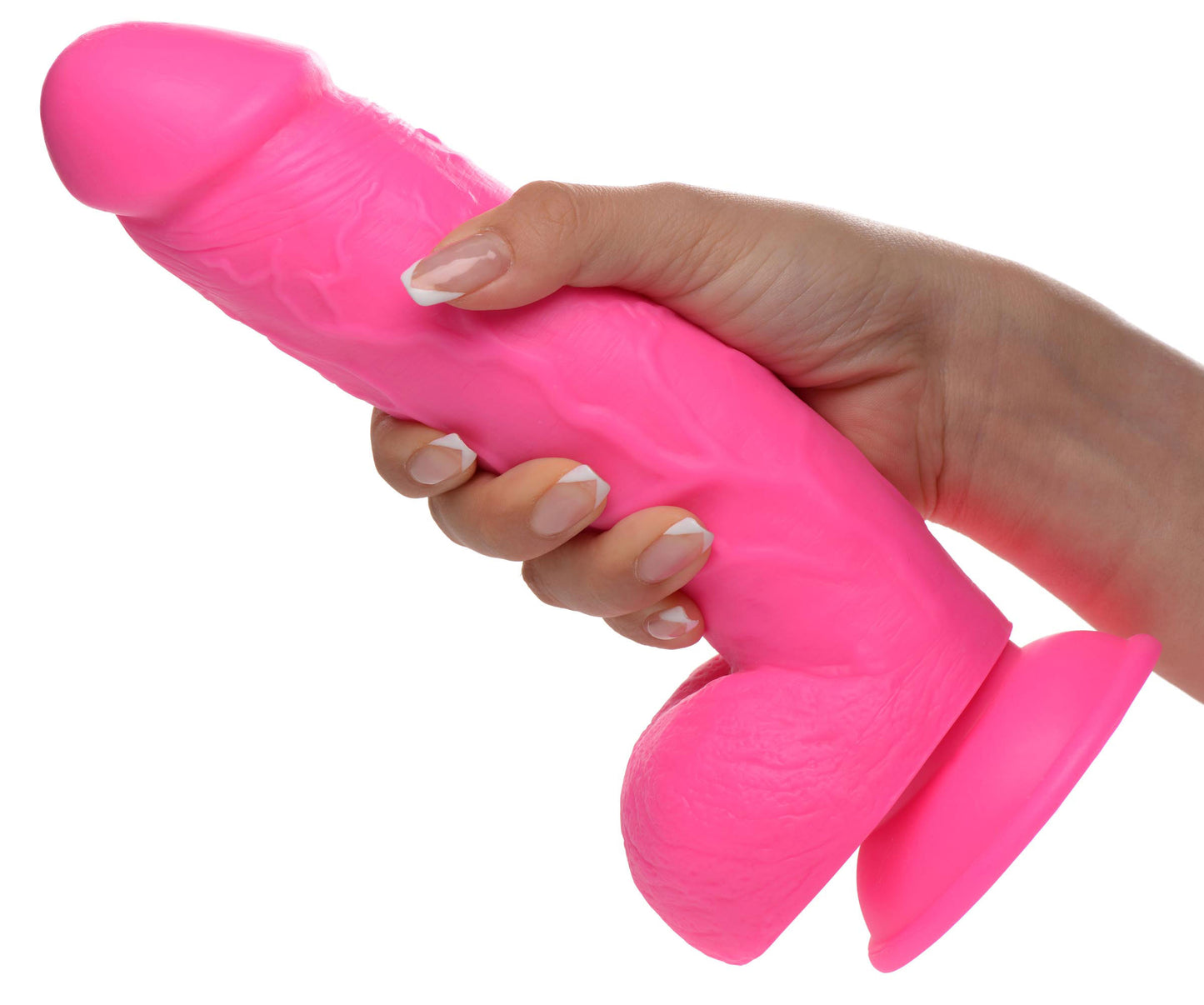 Pop Pecker 8.25 Inch Dildo With Balls - Pink