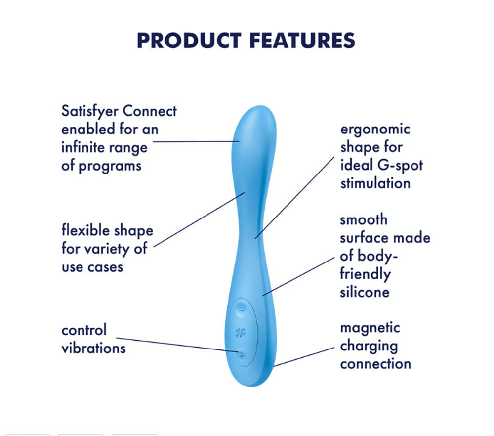 Satisfyer G-Spot Flex 4 Connect App - Multi Vibrator - Blue