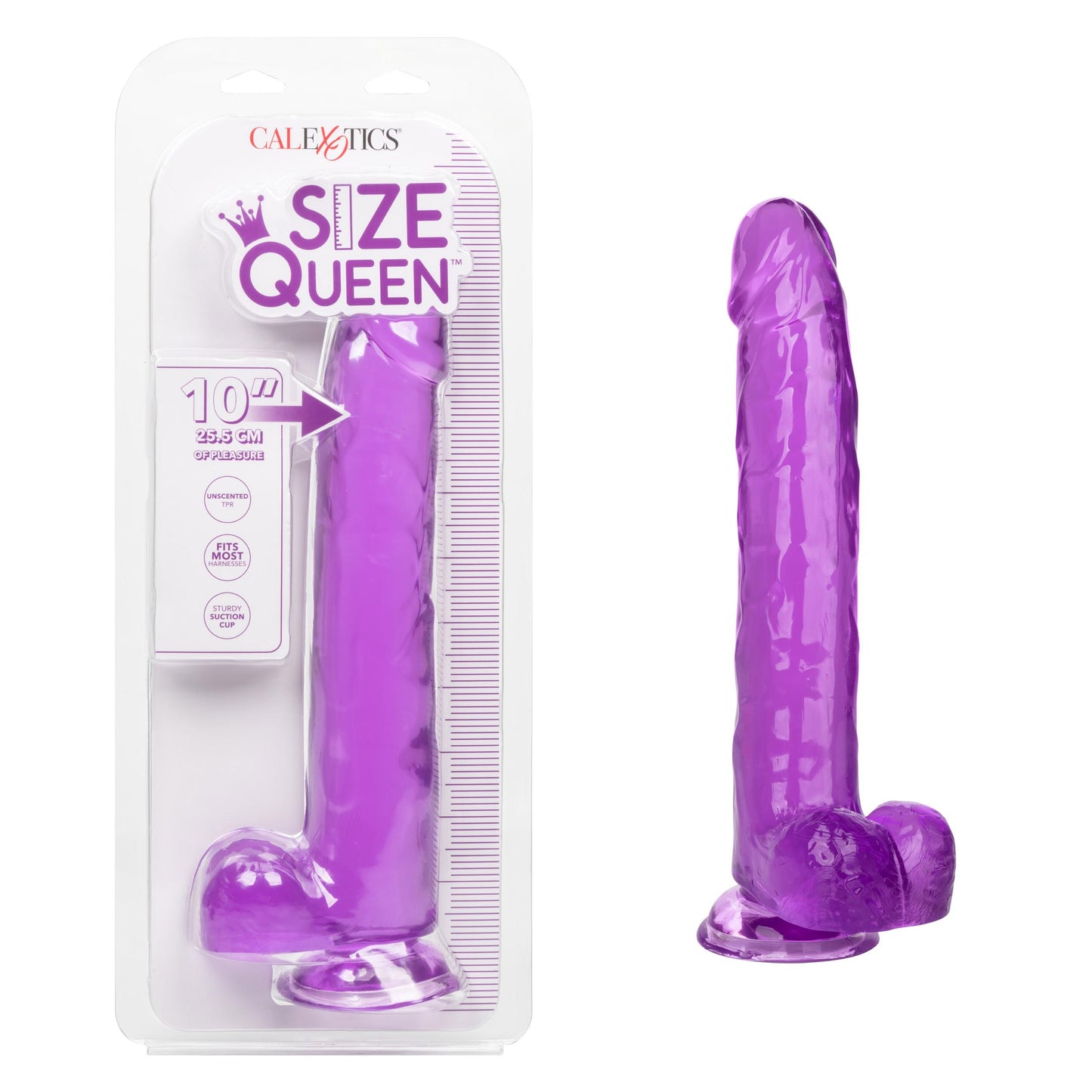 Size Queen 10 Inch - 25.5cm - Purple