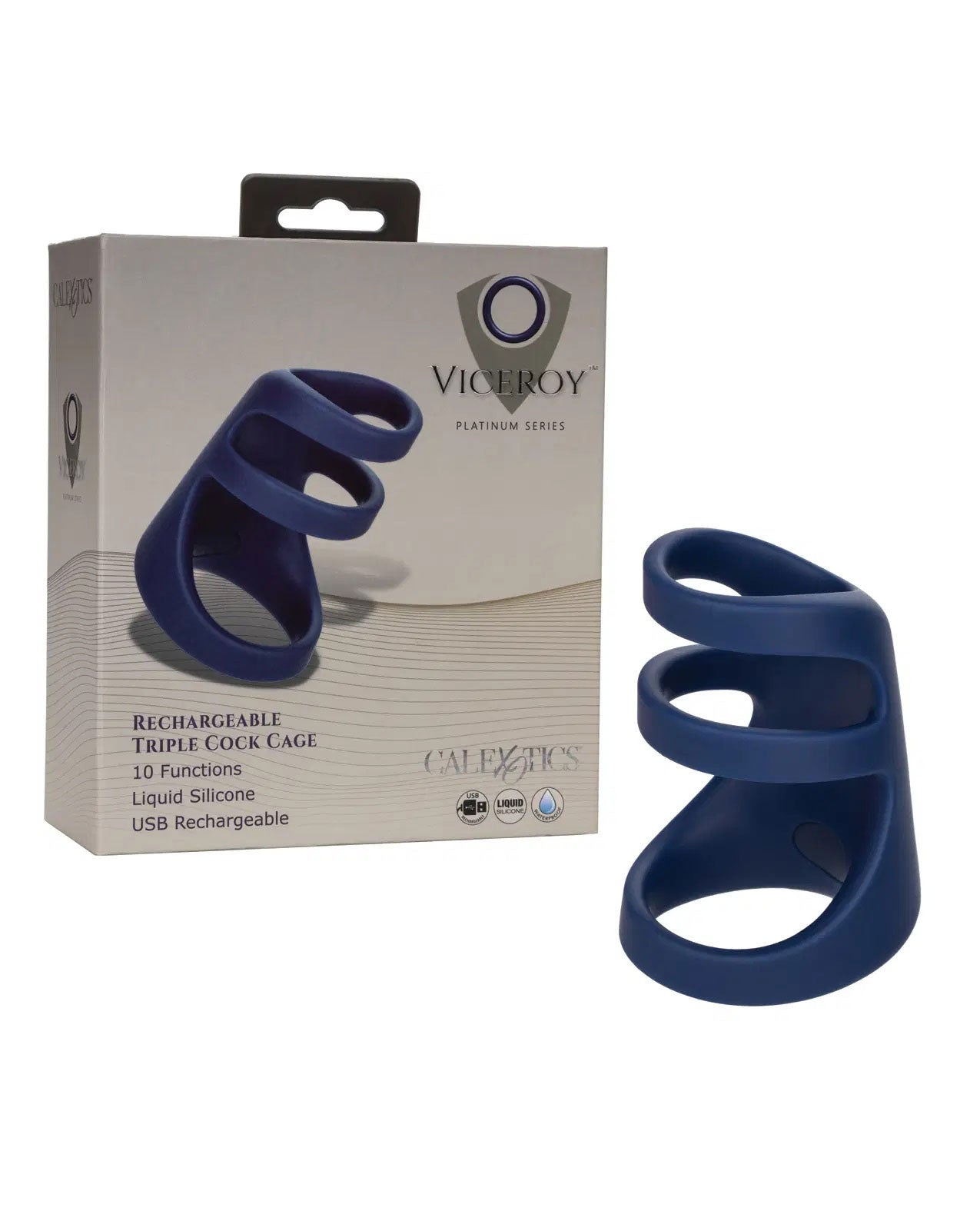 Viceroy Rechargeable Triple Cock Cage - Blue