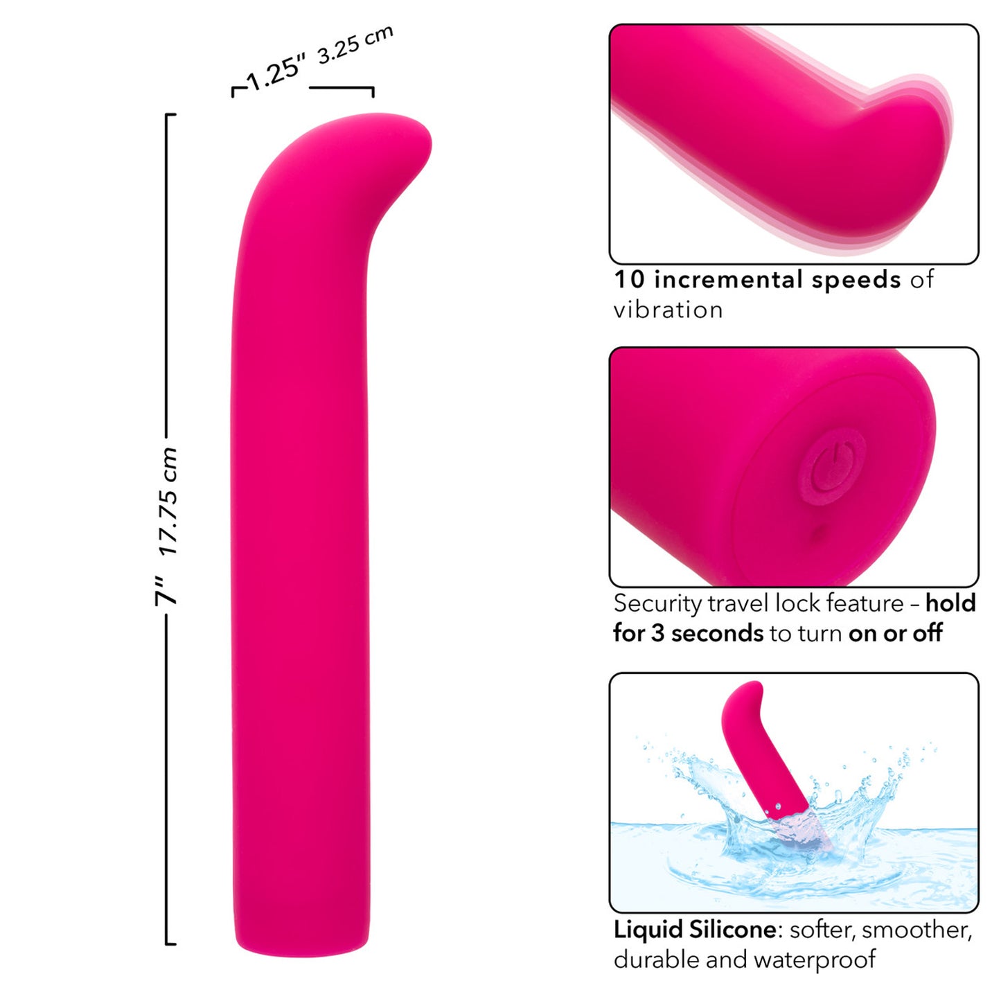 Rechargeable Classic Chic Standard "G" Vibrator - Pink