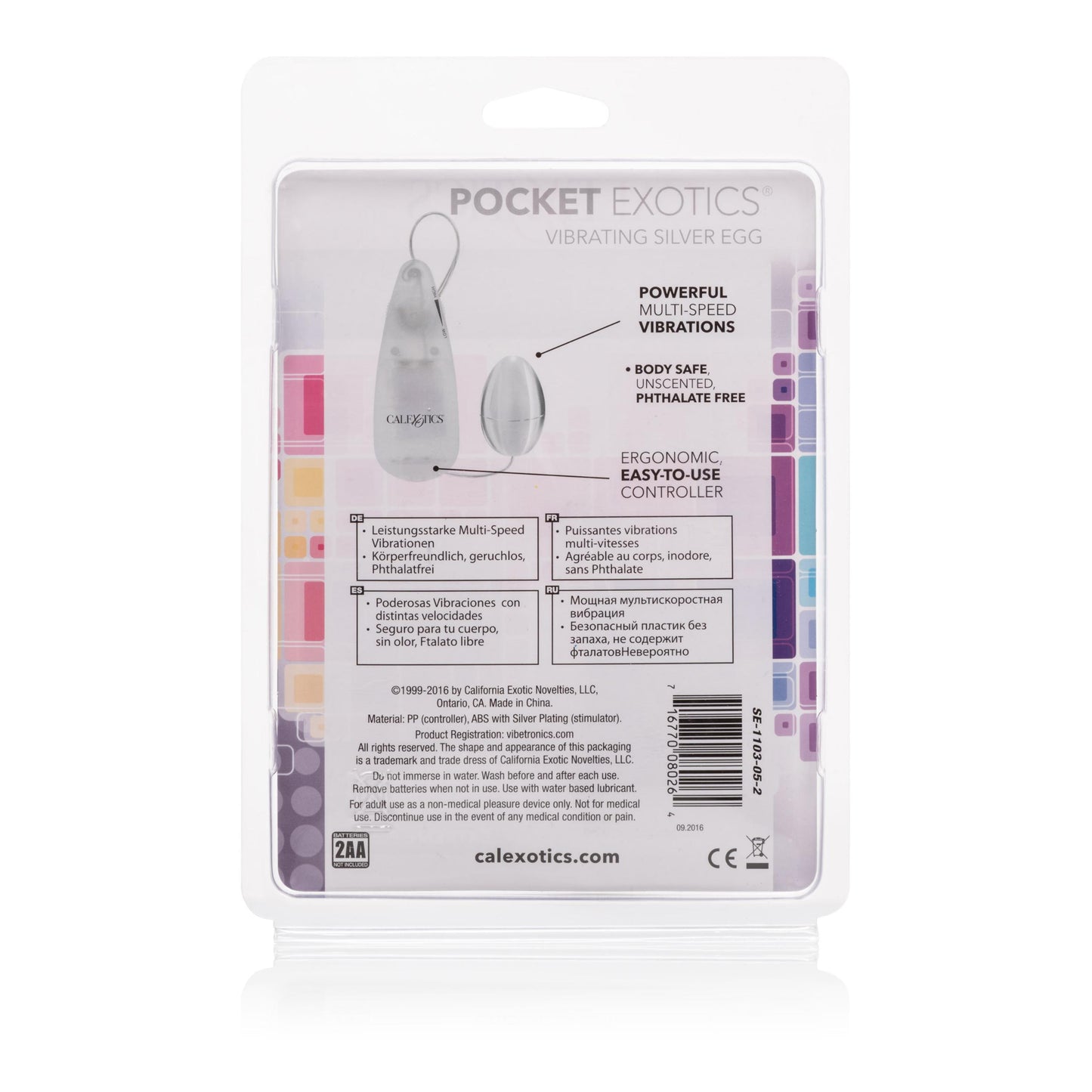 Pocket Exotics Vibrating Egg - Silver