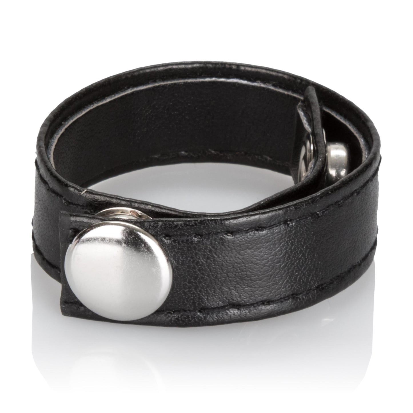 Leather Black 3-Snap Ring