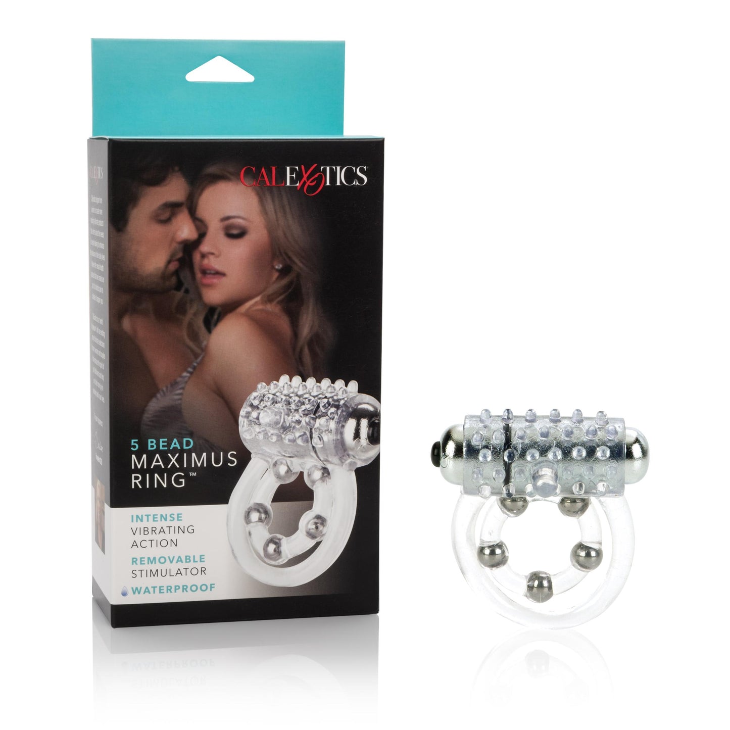 Maximus Enhancement Ring 5 Stroker Beads Rechargeable Clear