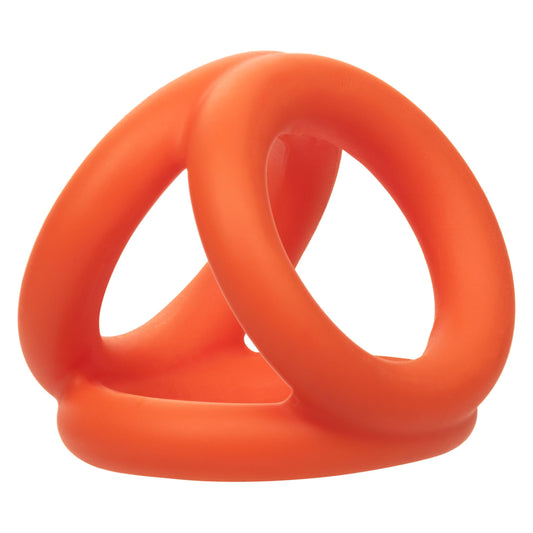 Alpha Liquid Silicone Tri-Ring - Orange Orange