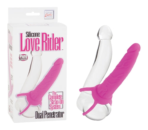 Silicone Love Rider Dual Penetrator - Pink