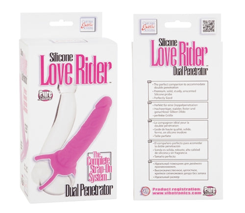 Silicone Love Rider Dual Penetrator - Pink