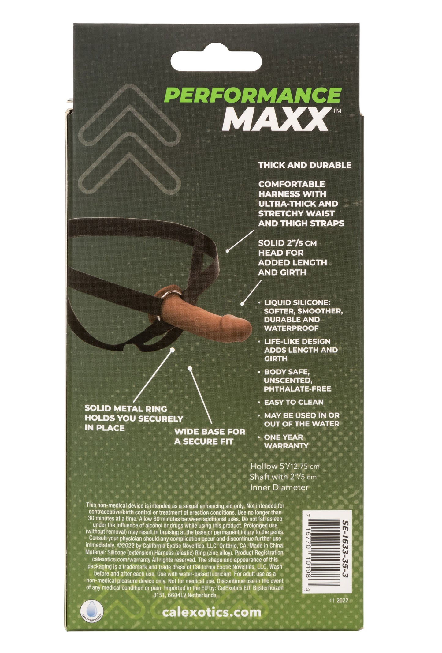 Performance Maxx Life-Like Extension With Harness - Brown