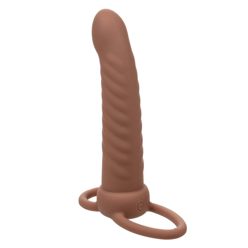 Performance Maxx Rechargeable Ribbed Dual Penetrator - Brown