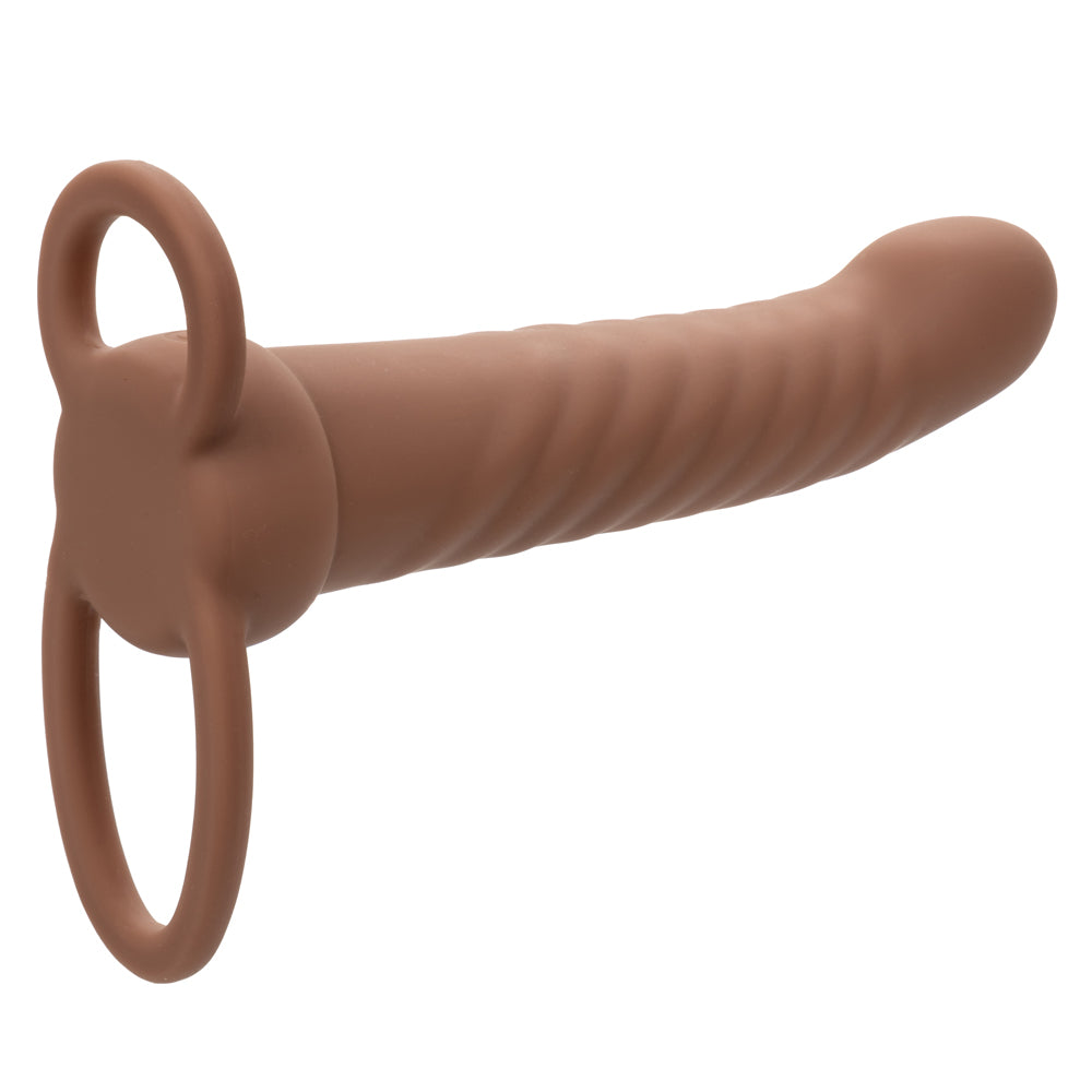 Performance Maxx Rechargeable Ribbed Dual Penetrator - Brown