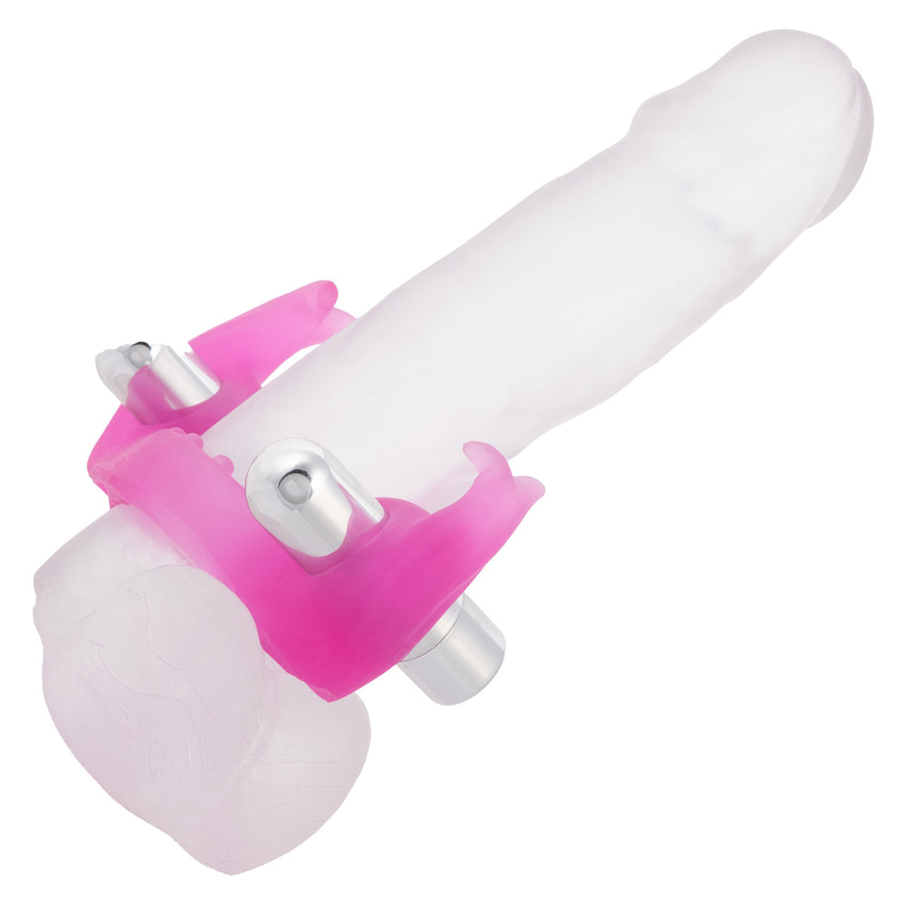 Silicone Triple Orgasm Erection Enhancer Pink Rechargeable