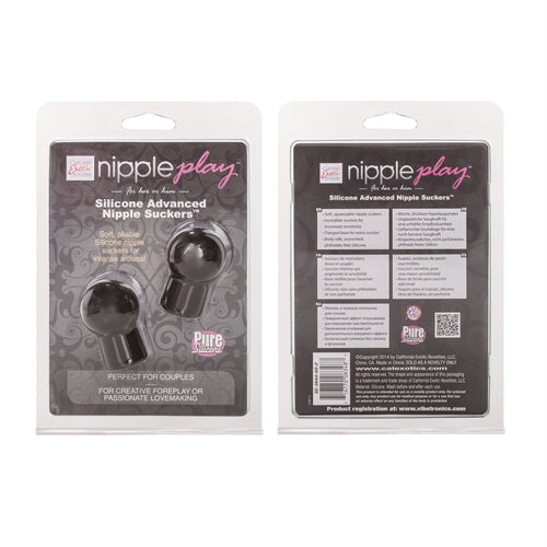 Nipple Play Silicone Advanced Nipple Suckers - Black