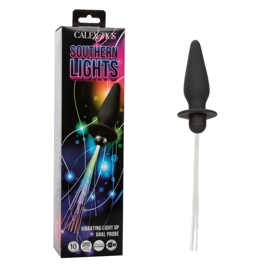 Southern Lights - Vibrating Light Up Anal Probe - Black