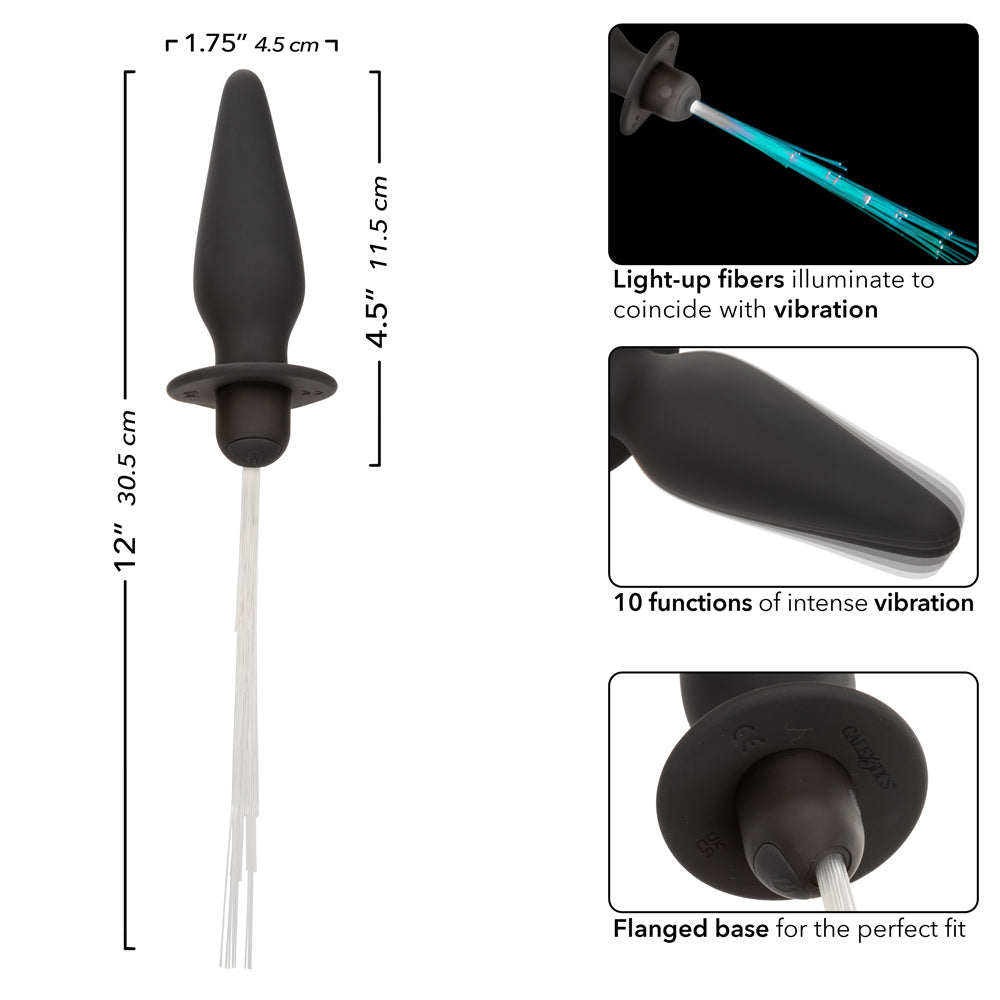 Southern Lights - Vibrating Light Up Anal Probe - Black