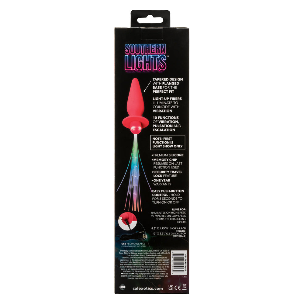 Southern Lights - Vibrating Light Up Anal Probe - Pink