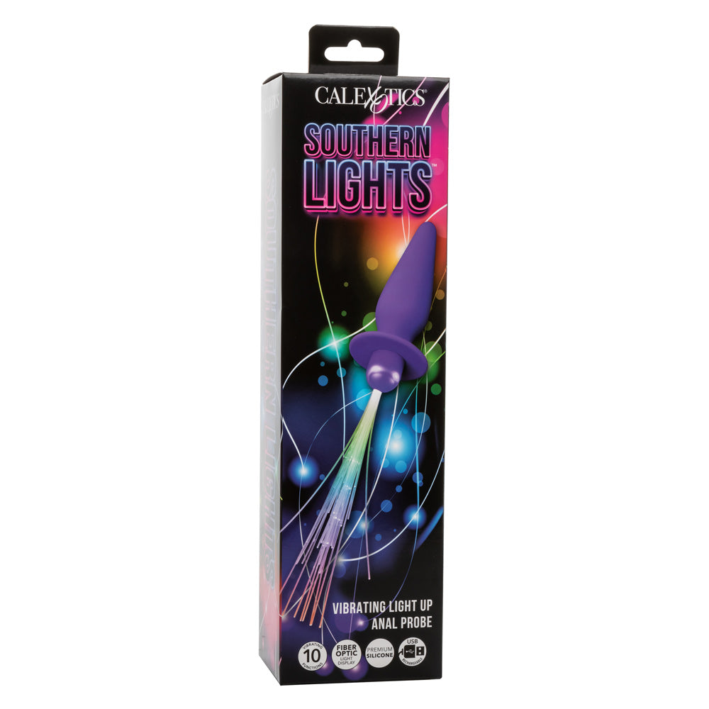 Southern Lights - Vibrating Light Up Anal Probe - Purple