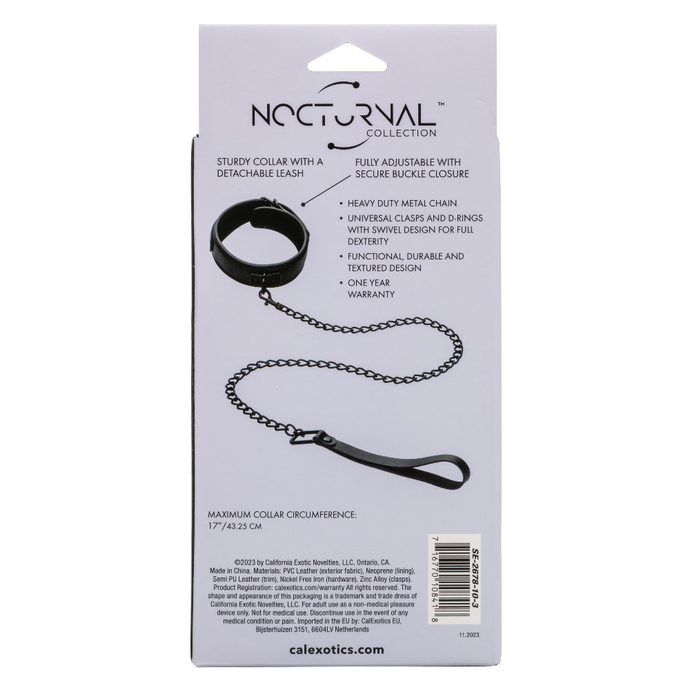 Nocturnal Collection Collar and Leash - Black