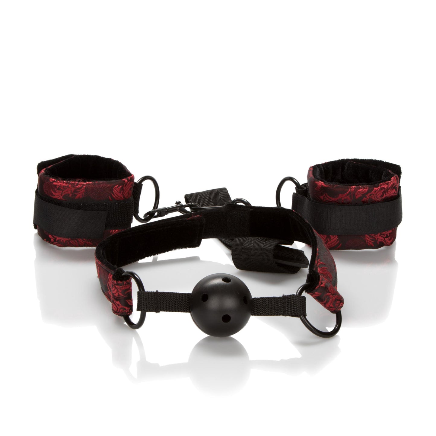 Scandal Breathable Ball Gag With Cuffs