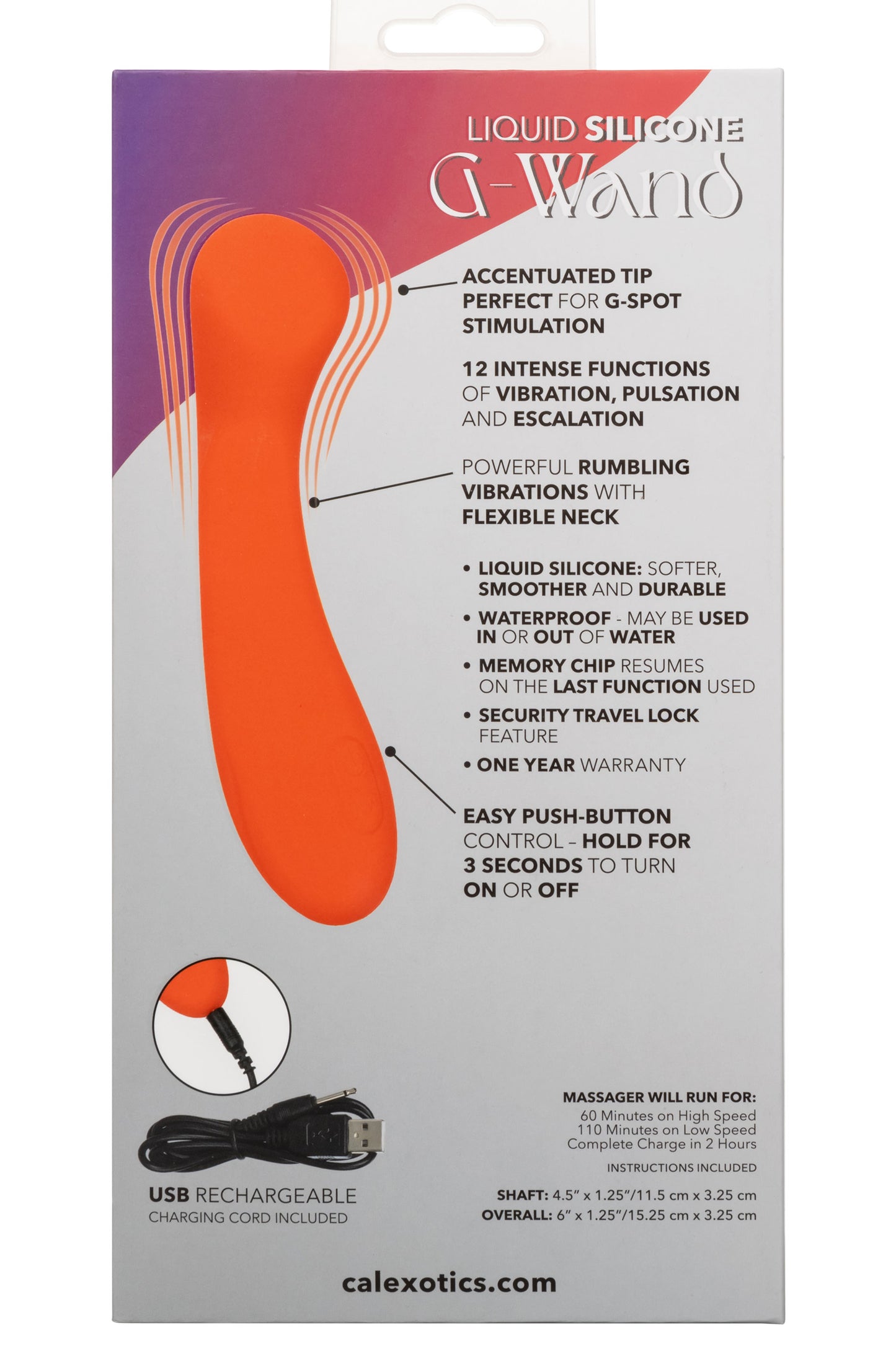 Stella Liquid Silicone G-Wand - Orange