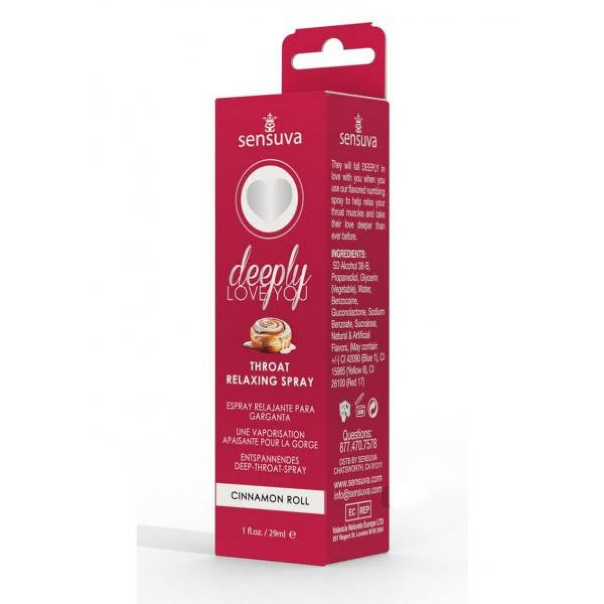 Deeply Love You Throat Relaxing Spray - Cinnamon Roll - 1 Fl. Oz.