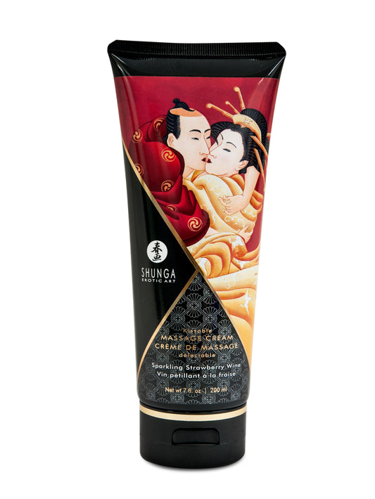 Kissable Massage Cream - Sparkling Strawberry Wine - 7 Fl. Oz. / 200 ml