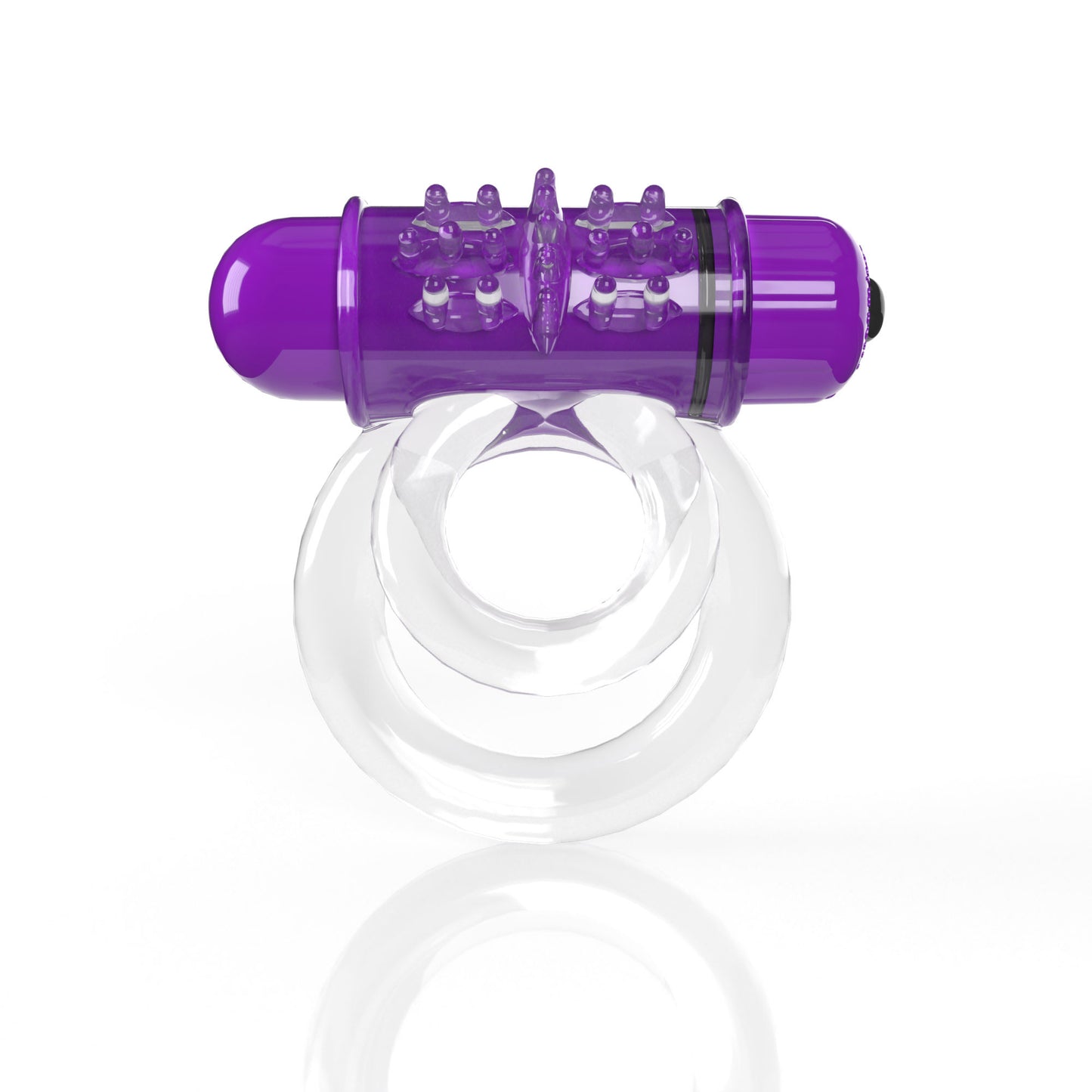 Screaming O 4t - Double O 6 Super Powered Vibrating Double Ring - Grape