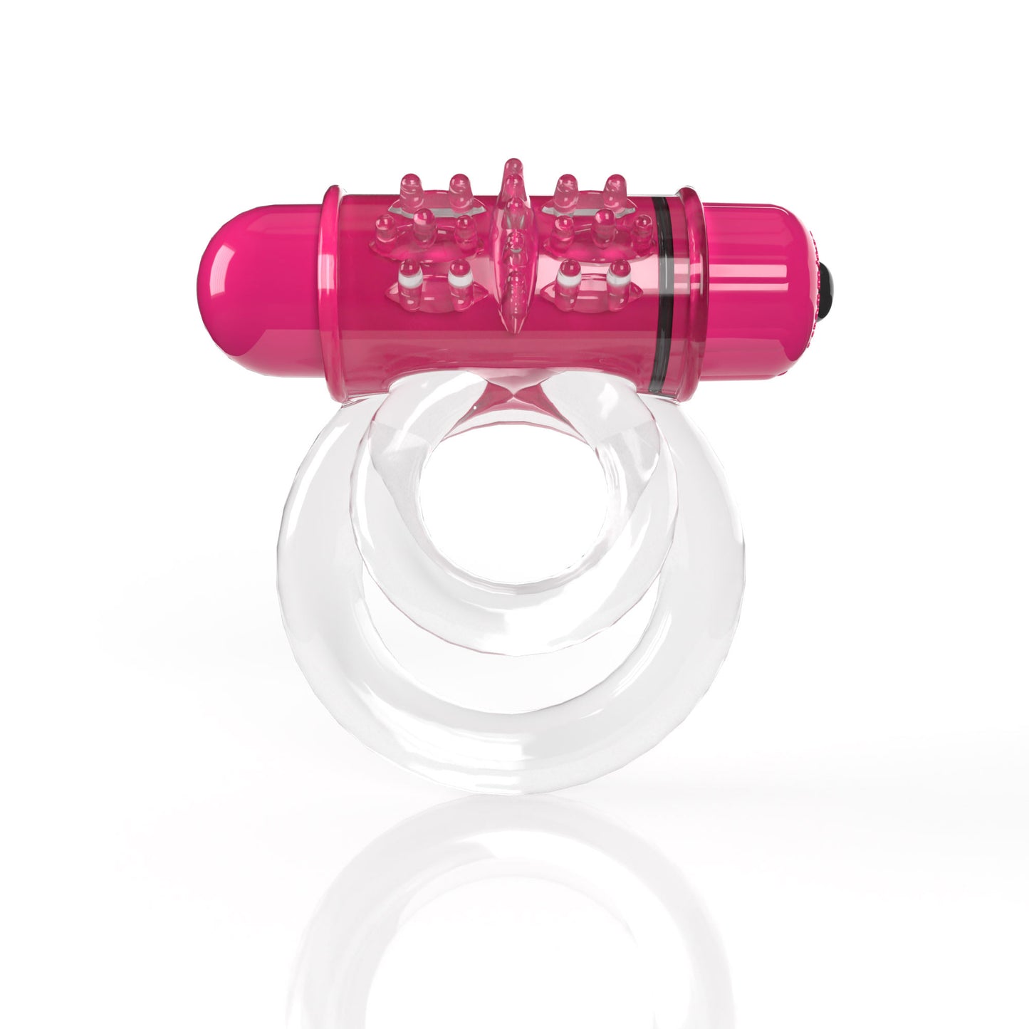 Screaming O 4t - Double O 6 Super Powered Vibrating Double Ring - Strawberry