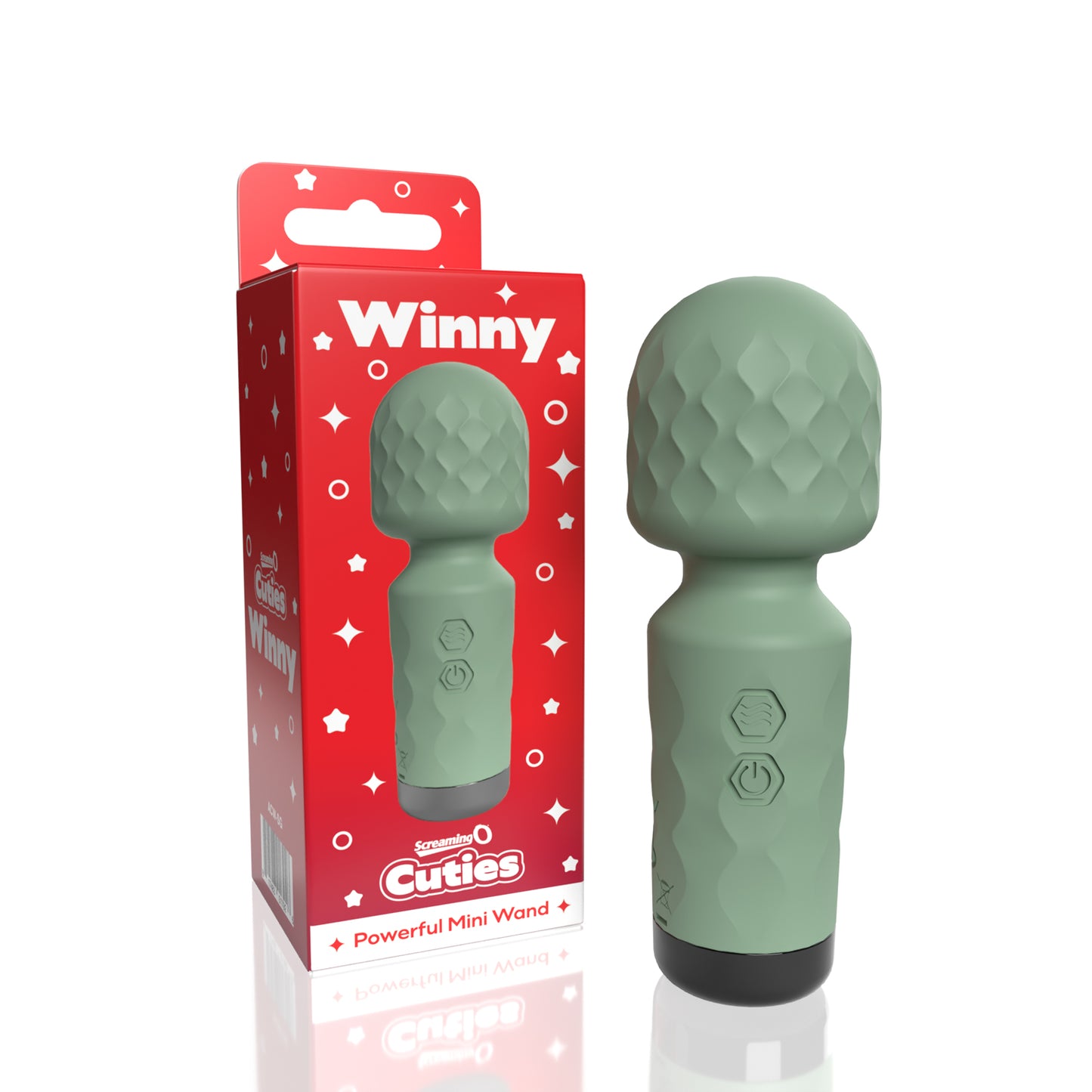 Screaming O Cuties Winny Vibrating Mini Wand - Sage Green