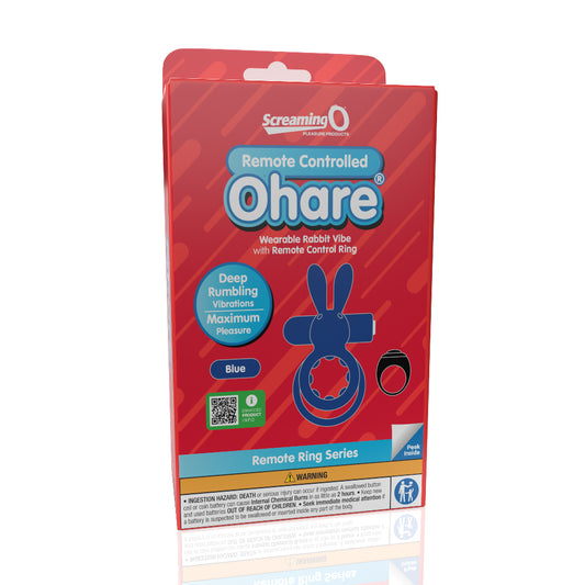 Screaming O Remote Controlled Ohare Vibrating Ring - Blue