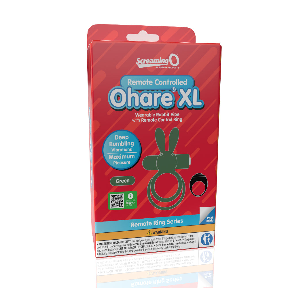 Screaming O Remote Controlled Ohare XL Vibrating Ring - Green