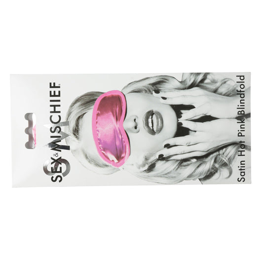 Sex and Mischief Satin Blindfold - Hot Pink