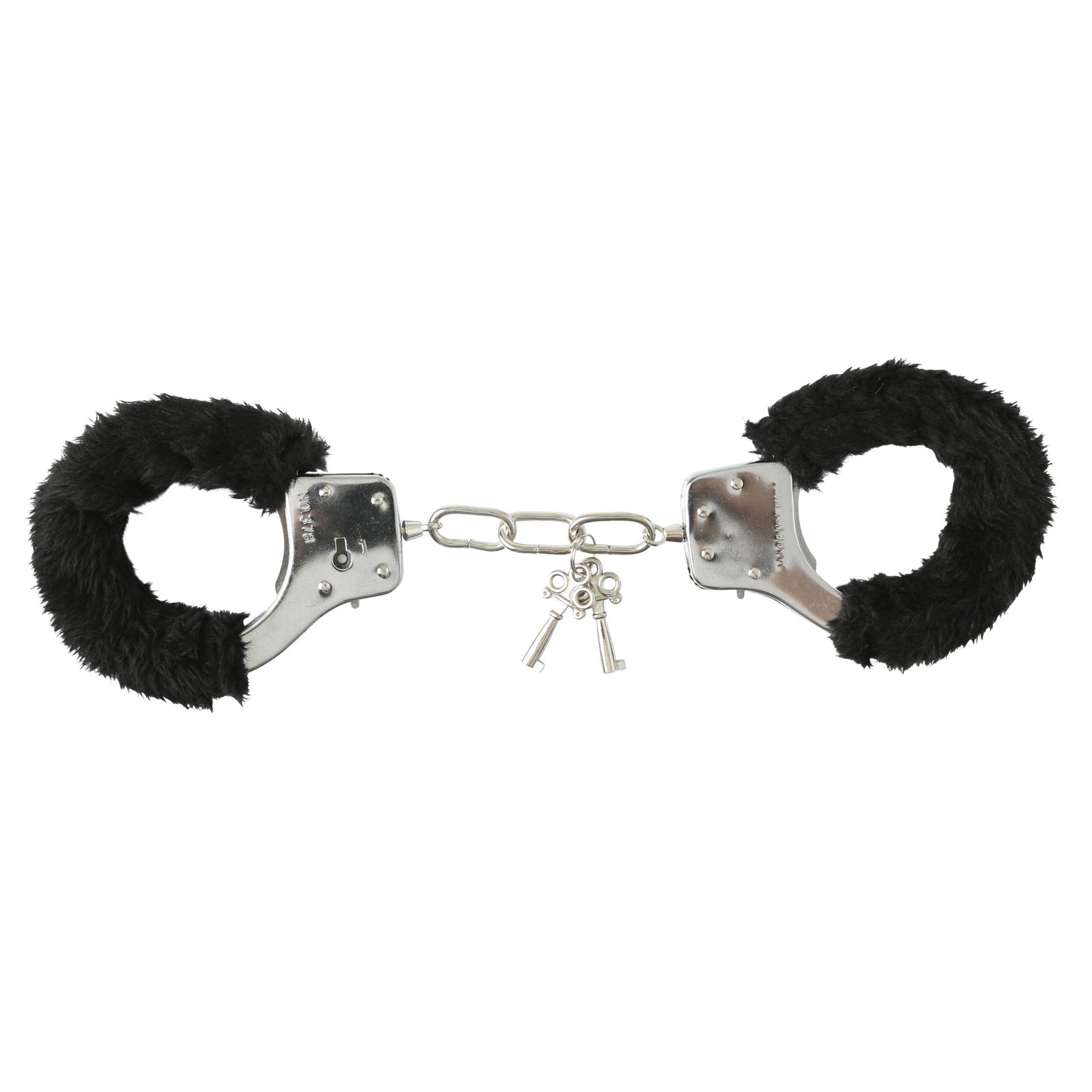 Sex and Mischief Furry Handcuffs - Black