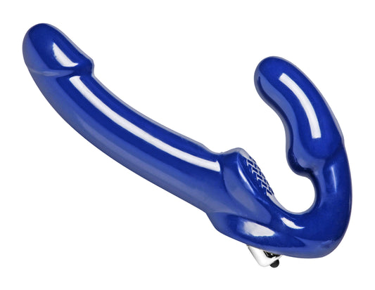 Revolver II Vibrating Strapless Strap on Dildo - Blue