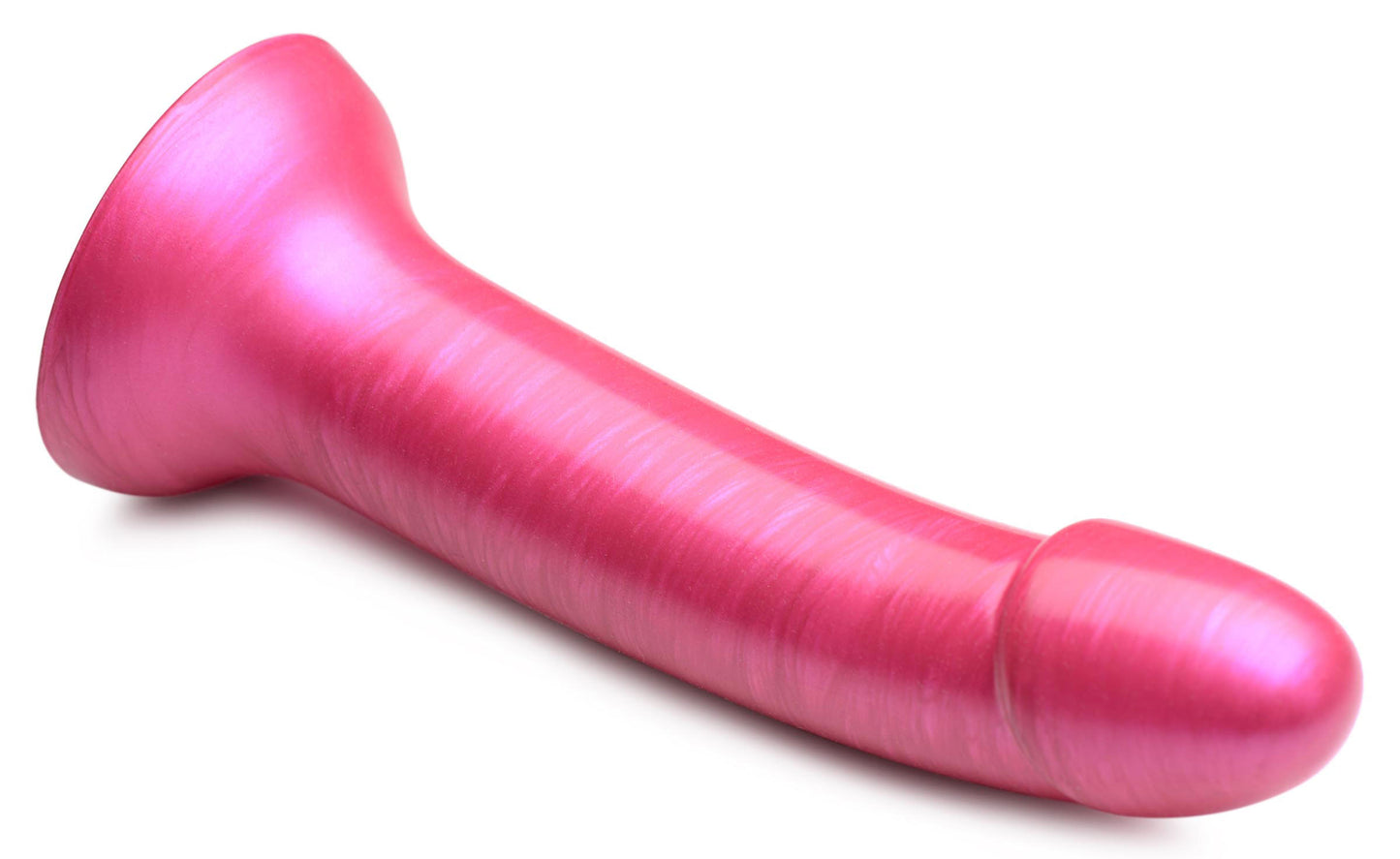 G-Tastic 7 Inch Metallic Silicone Dildo - Pink