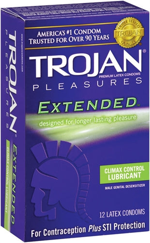 Trojan Pleasures Extended Pleasure - 12 Pack