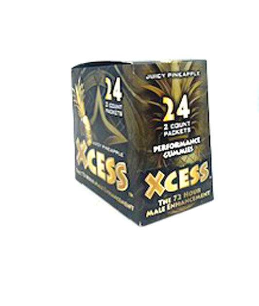 Xcess Cube Gummy 2 Count 24 Pcs Display - Male Enhancement - Juicy Pineapple