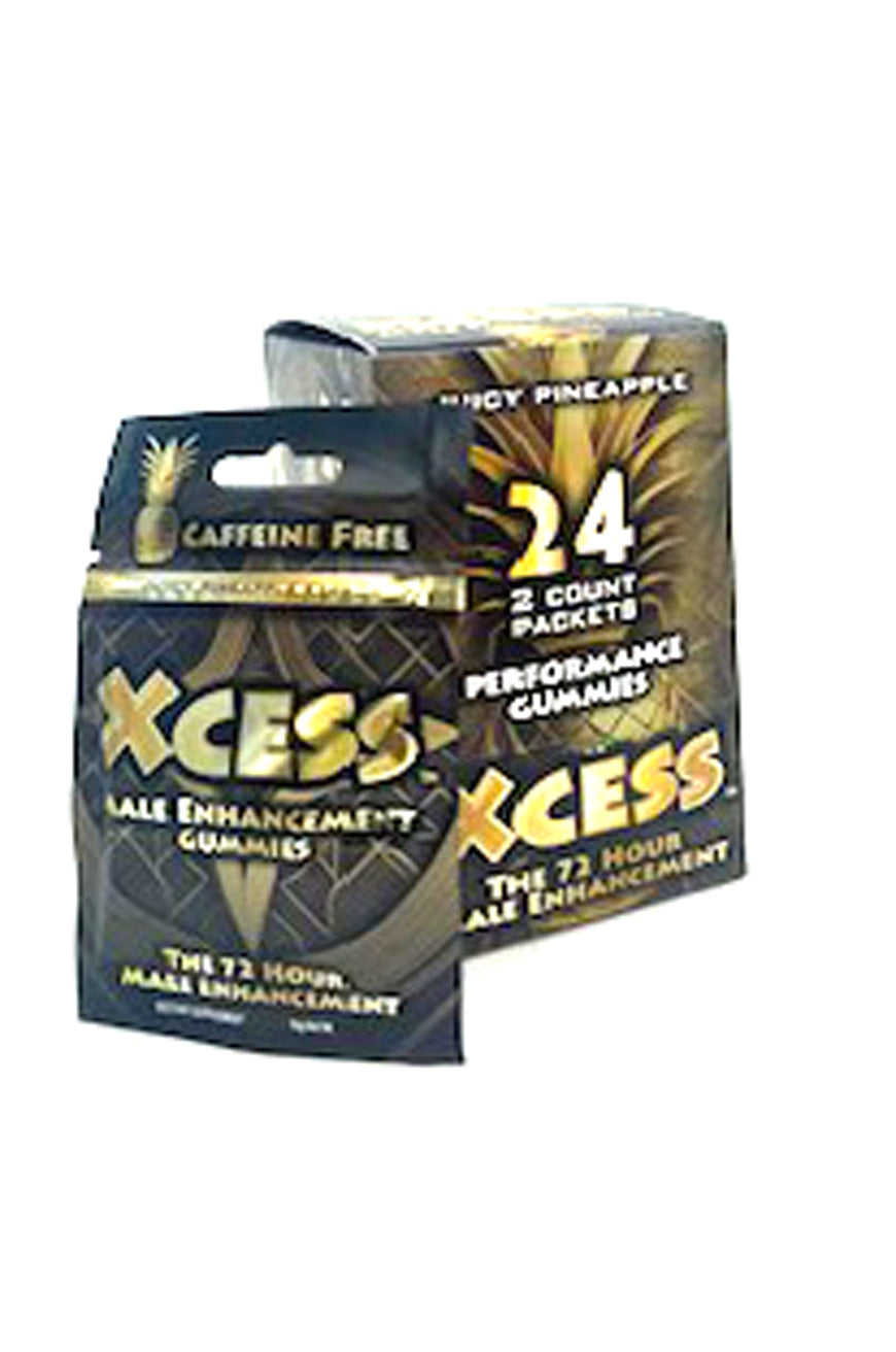 Xcess Cube Gummy 2 Count 24 Pcs Display - Male Enhancement - Juicy Pineapple