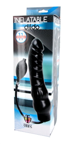 Inflatable 11 Inch Super Dong - Black