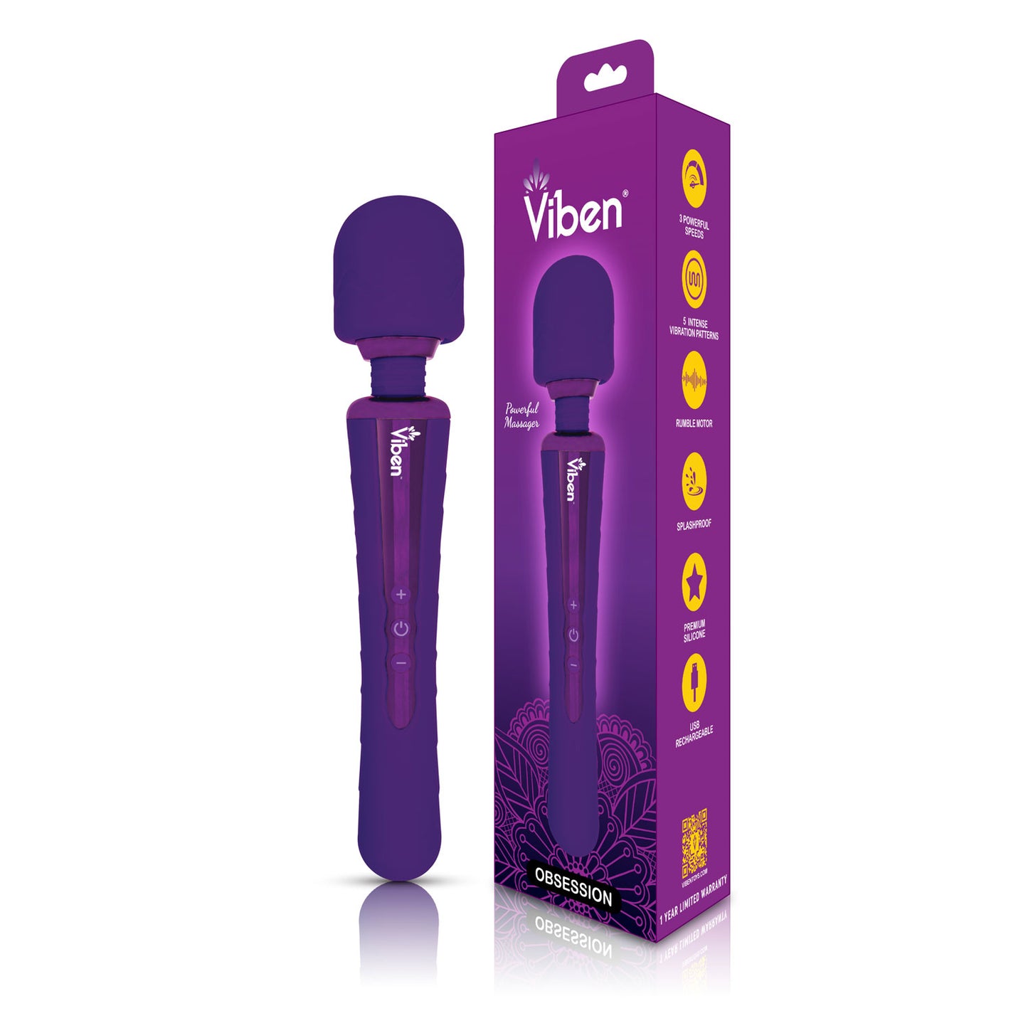 Obsession - Intense Wand Massager - Violet