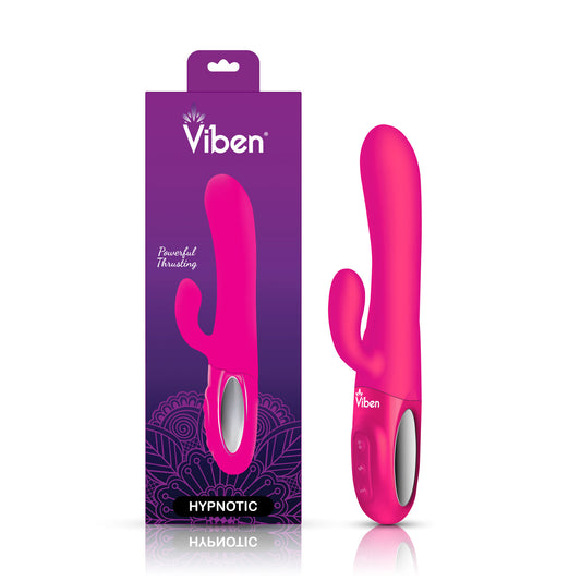 Hypnotic - Hot Pink - Thrusting Rabbit with Swinging Clitoral Stimulator