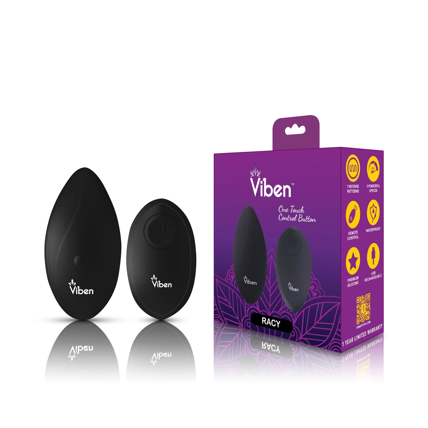 Racy - Remote Control 10 Function Panty Vibe - Black Vibe