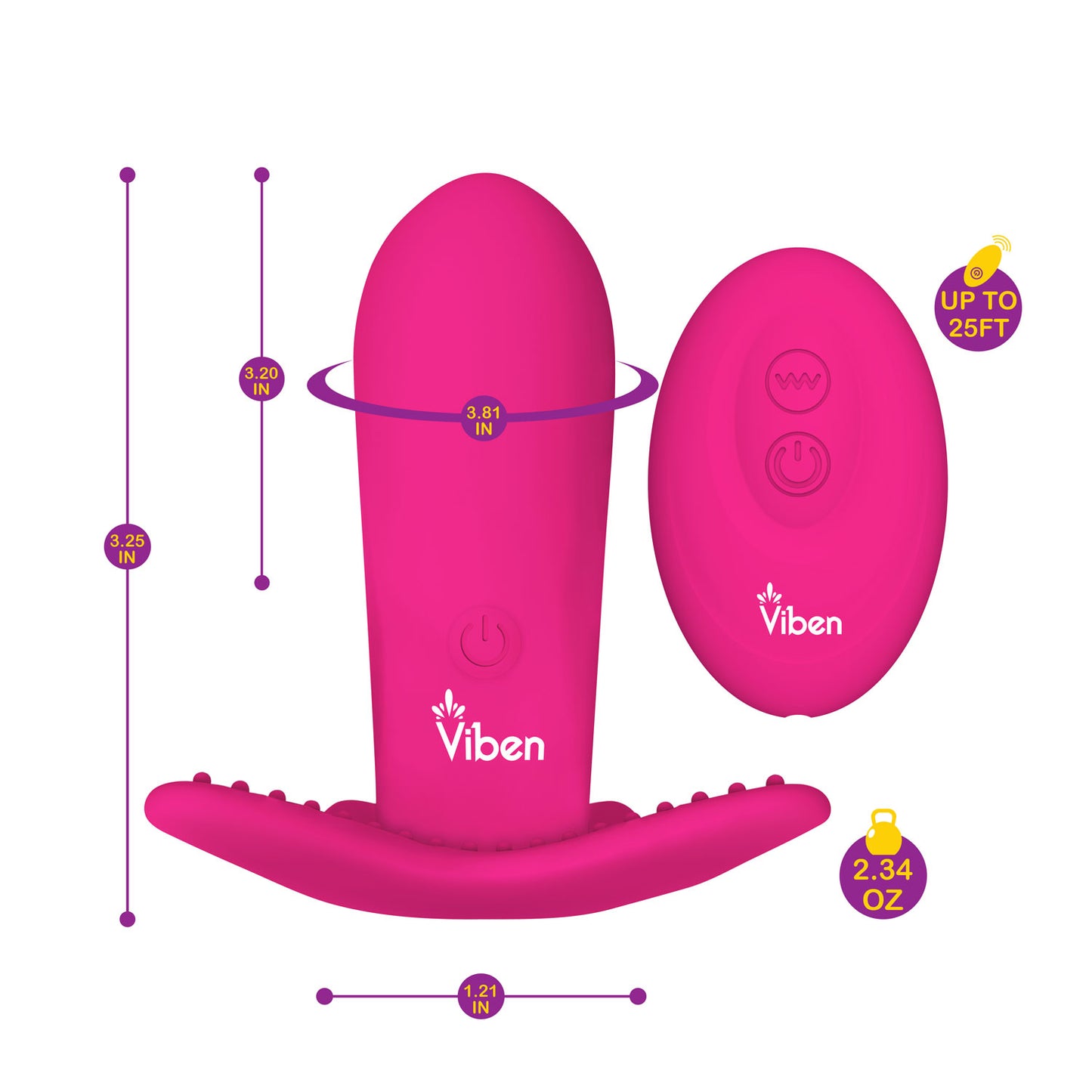 Intrigue - Hot Pink - Remote Control 10-Function Panty Vibe