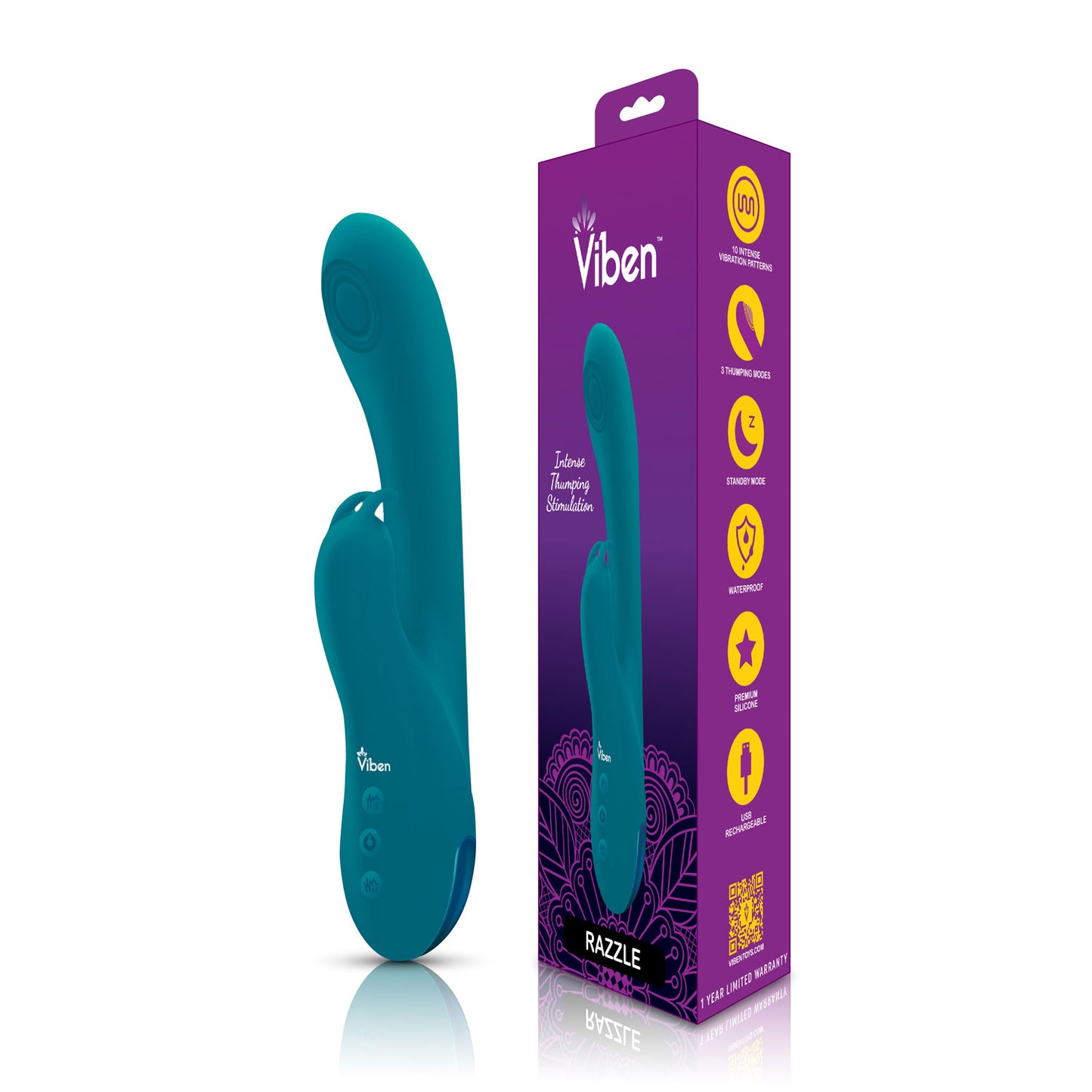 Razzle - Ocean - Rechargeable Thumping G-Spot Rabbit