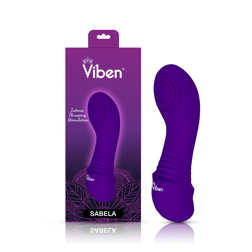 Sabela - Violet - Intense Mini G-Spot Vibe With Thumping Pad