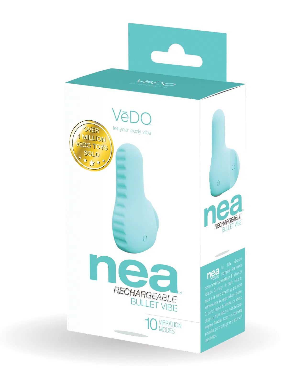 Nea Rechargeable Finger Vibe - Tease Me Turquoise