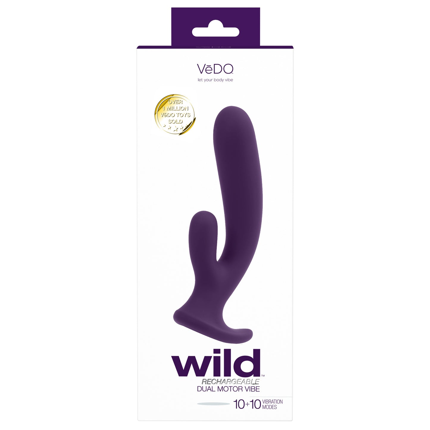 Wild Rechargeable Dual Motor Vibe - Purple