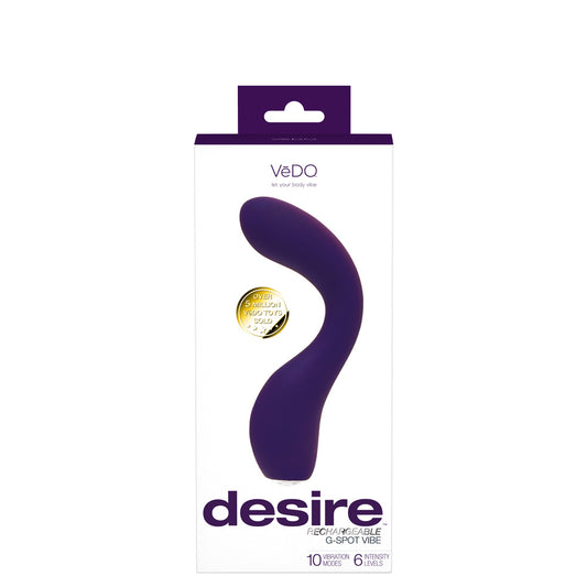 Desire Rechargeable G-Spot Vibe - Purple